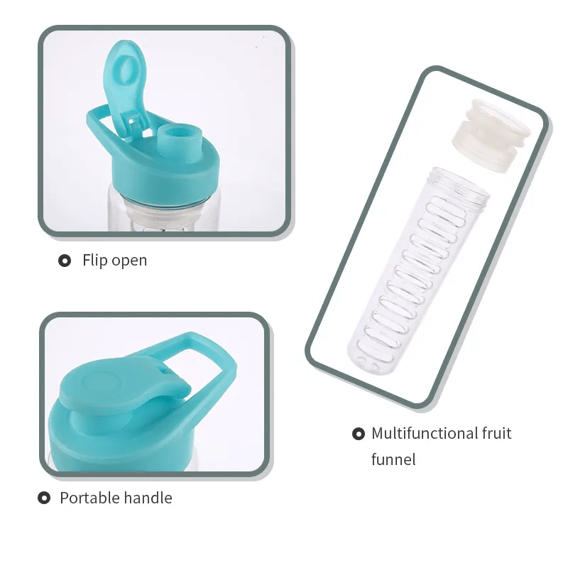 Sport si Outdoor - Echipament Sportiv - Accesorii echipament sportiv - Bidoane si shakere - Sticla de apa cu infuzor 700ml culoare galben - Infinity.ro