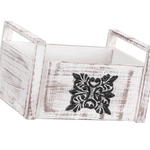 Casa si Gradina - Decoratiuni - Obiecte decorative - Accesorii decorative - Ladita Decorativa din Lemn Alba Vintage 26x18x15.5cm ABYZ - Infinity.ro