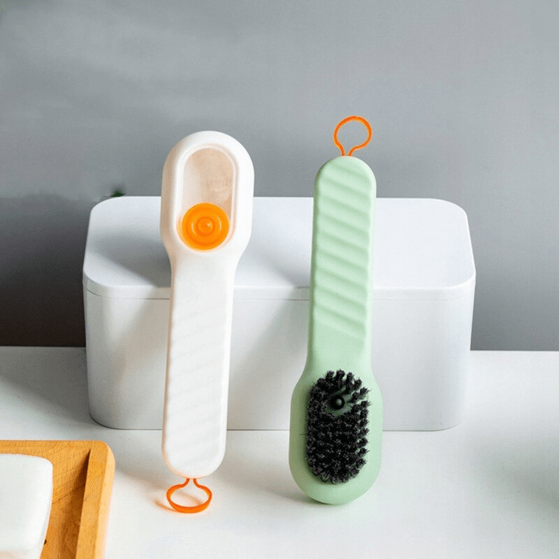 Electronice si Electrocasnice - Ingrijirea locuintei - Accesorii aparate pentru ingrijirea locuintei - Perie multifunctionala de curatare, cu recipient detergent, Verde/Portocaliu ABYZ® - Infinity.ro