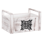 Casa si Gradina - Decoratiuni - Obiecte decorative - Accesorii decorative - Ladita Decorativa din Lemn Alba Vintage 26x18x15.5cm ABYZ - Infinity.ro