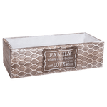 Casa si Gradina - Decoratiuni - Obiecte decorative - Accesorii decorative - Ladita Decorativa din Lemn Family 28x10x8cm ABYZ - Infinity.ro