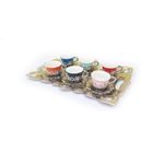 Casa si Gradina - Bucatarie si vesela - Cani si pahare - Cani si cesti - Set cafea turceasca din cupru, Busem, 19 piese, culoare Argintiu - Infinity.ro