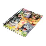 Carti si Birotica - Papetarie - Agende si calendare - Agende si carnete - Carnetel zoo cu spirala 3D Crazy Cats - Infinity.ro