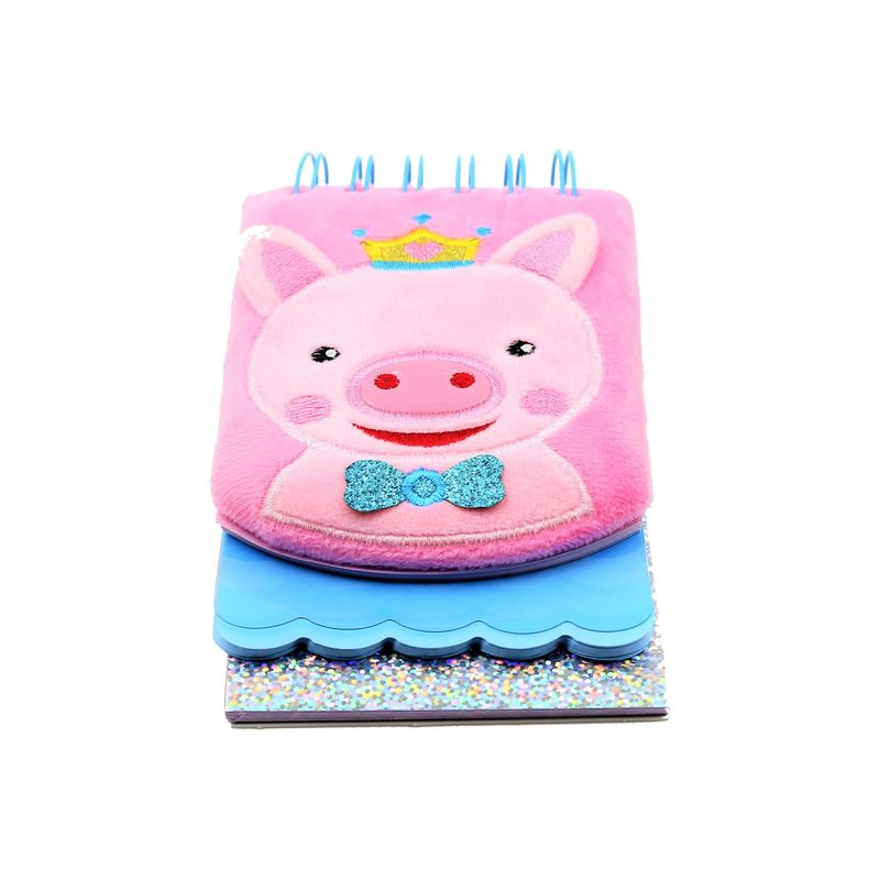 Carti si Birotica - Papetarie - Agende si calendare - Agende si carnete - Carnetel roz/ bleu 3D Purcelus 120 pagini - Infinity.ro