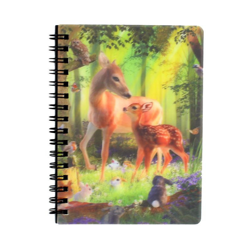 Carti si Birotica - Papetarie - Agende si calendare - Agende si carnete - Carnetel zoo cu spirala 3D Deer at Dawn - Infinity.ro