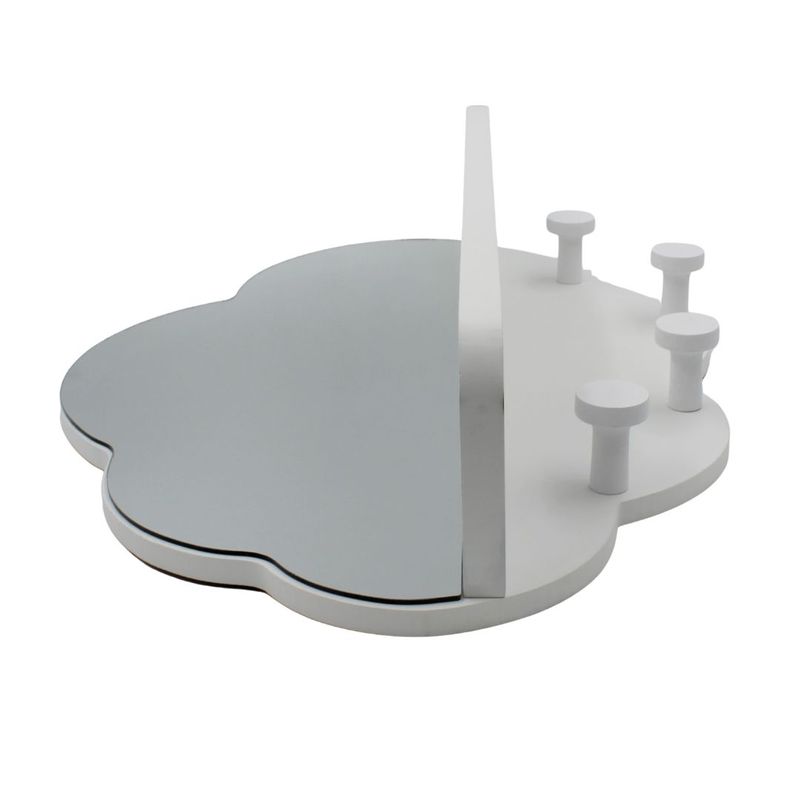 Casa si Gradina - Mobilier - Mobilier copii - Mobilier camera copiilor - Cuier cu oglinda MDF alb 39x28cm - Infinity.ro