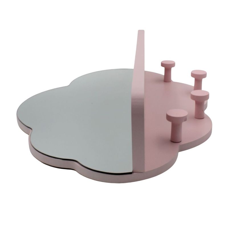 Casa si Gradina - Mobilier - Mobilier copii - Mobilier camera copiilor - Cuier cu oglinda MDF roz 39x28cm - Infinity.ro