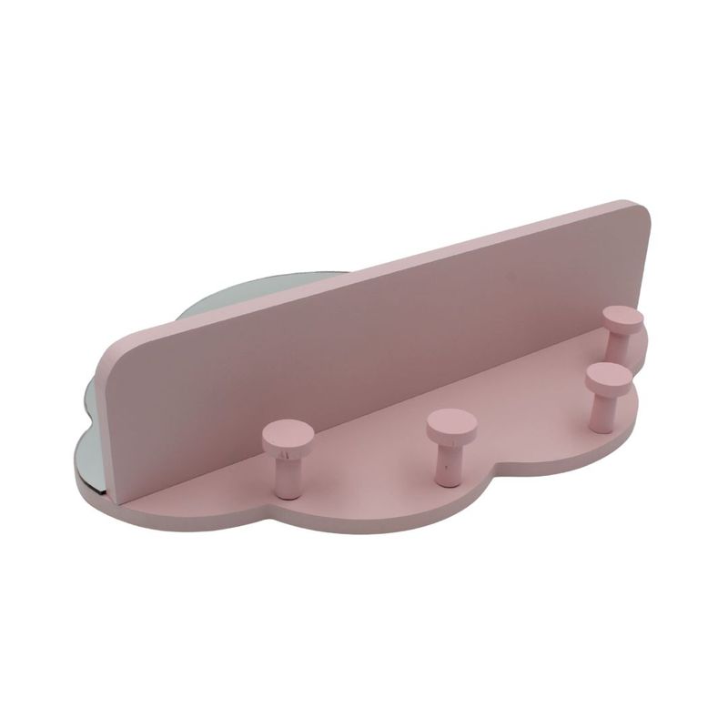 Casa si Gradina - Mobilier - Mobilier copii - Mobilier camera copiilor - Cuier cu oglinda MDF roz 39x28cm - Infinity.ro