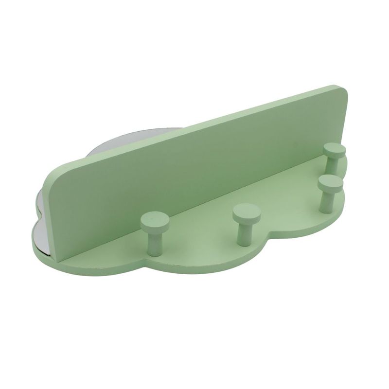 Casa si Gradina - Mobilier - Mobilier copii - Mobilier camera copiilor - Cuier cu oglinda MDF verde 39x28cm - Infinity.ro