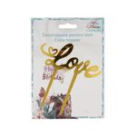 Casa si Gradina - Decoratiuni - Decoratiuni petrecere - Accesorii pentru petrecere - Cake Topper pentru tort mesaj LOVE - Infinity.ro