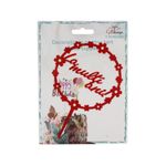 Casa si Gradina - Decoratiuni - Decoratiuni petrecere - Accesorii pentru petrecere - Cake Topper tort cerc rosu cu floricele - Infinity.ro