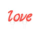 Casa si Gradina - Decoratiuni - Decoratiuni petrecere - Accesorii pentru petrecere - Lumanare party love alb cu rosu - Infinity.ro