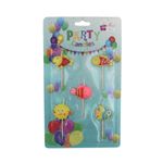 Casa si Gradina - Decoratiuni - Decoratiuni petrecere - Accesorii pentru petrecere - Set 5 lumanari party pestisori multicolori - Infinity.ro