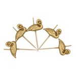 Casa si Gradina - Decoratiuni - Decoratiuni petrecere - Accesorii pentru petrecere - Set 5 lumanari party flamingo aurii - Infinity.ro