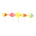 Casa si Gradina - Decoratiuni - Decoratiuni petrecere - Accesorii pentru petrecere - Set 5 lumanari party pestisori multicolori - Infinity.ro