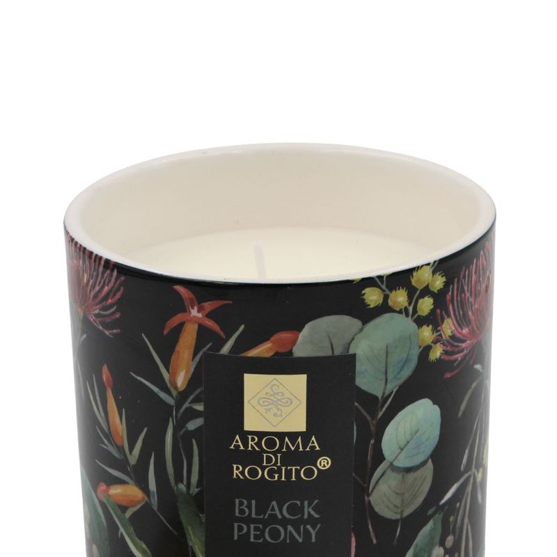 Casa si Gradina - Decoratiuni - Aromaterapie si lumanari - Lumanari si candele - Lumanare suport ceramic Black Peony 200g - Infinity.ro