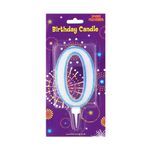 Casa si Gradina - Decoratiuni - Decoratiuni petrecere - Accesorii pentru petrecere - Lumanare aniversara gigant albastru cifra 0 - Infinity.ro