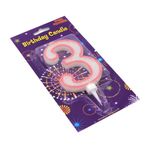 Casa si Gradina - Decoratiuni - Decoratiuni petrecere - Accesorii pentru petrecere - Lumanare aniversara gigant roz cifra 3 - Infinity.ro