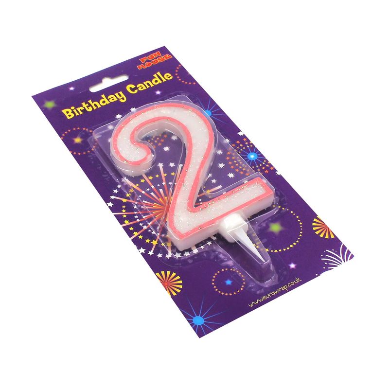 Casa si Gradina - Decoratiuni - Decoratiuni petrecere - Accesorii pentru petrecere - Lumanare aniversara gigant roz cifra 2 - Infinity.ro