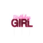 Casa si Gradina - Decoratiuni - Decoratiuni petrecere - Accesorii pentru petrecere - Lumanare party Birthday Girl Roz - Infinity.ro