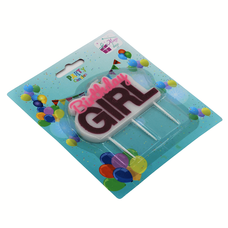 Casa si Gradina - Decoratiuni - Decoratiuni petrecere - Accesorii pentru petrecere - Lumanare party Birthday Girl Roz - Infinity.ro