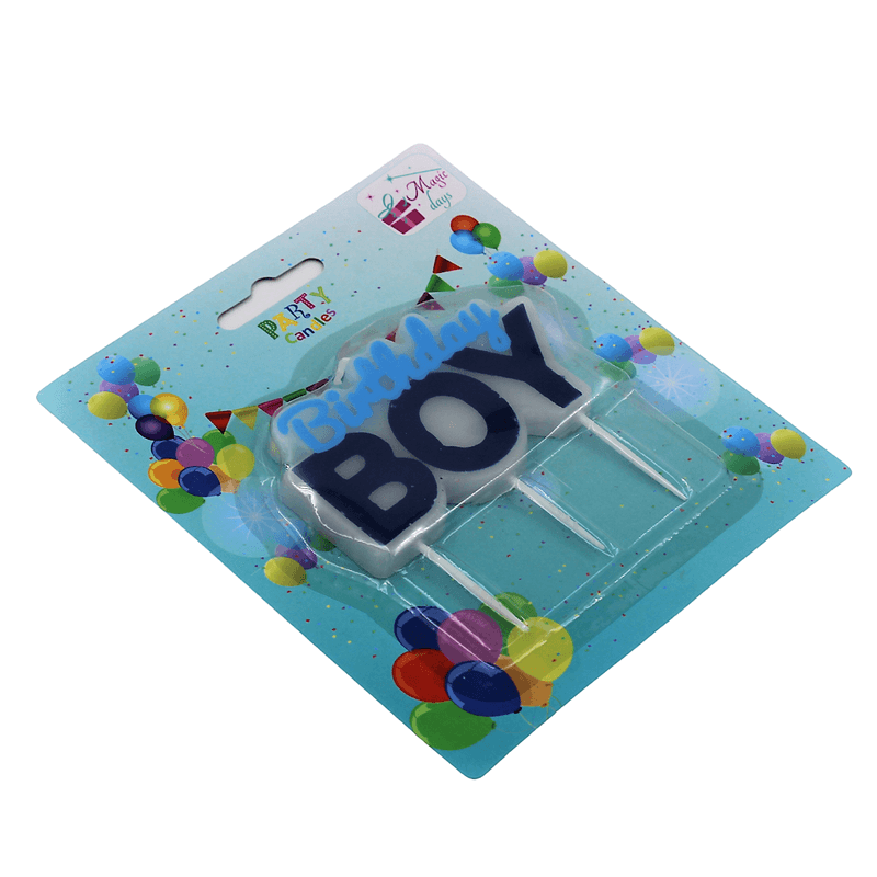 Casa si Gradina - Decoratiuni - Decoratiuni petrecere - Accesorii pentru petrecere - Lumanare party Birthday Boy Albastru - Infinity.ro