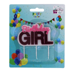 Casa si Gradina - Decoratiuni - Decoratiuni petrecere - Accesorii pentru petrecere - Lumanare party Birthday Girl Roz - Infinity.ro