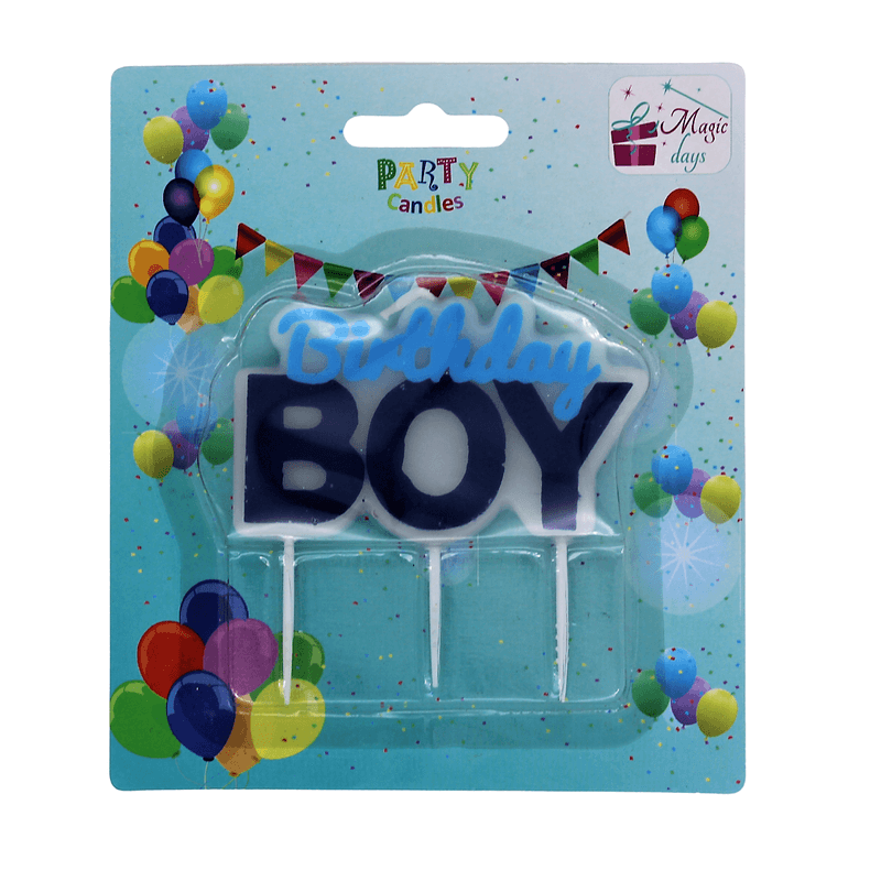 Casa si Gradina - Decoratiuni - Decoratiuni petrecere - Accesorii pentru petrecere - Lumanare party Birthday Boy Albastru - Infinity.ro