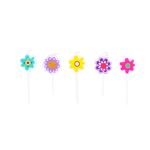 Casa si Gradina - Decoratiuni - Decoratiuni petrecere - Accesorii pentru petrecere - Set 5 lumanari Floricele Multicolor - Infinity.ro