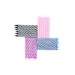 Casa si Gradina - Decoratiuni - Decoratiuni petrecere - Accesorii pentru petrecere - Set 24 lumanari party Albastru-Negru - Infinity.ro