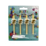 Casa si Gradina - Decoratiuni - Decoratiuni petrecere - Accesorii pentru petrecere - Set 4 lumanari party moara de vant - Infinity.ro