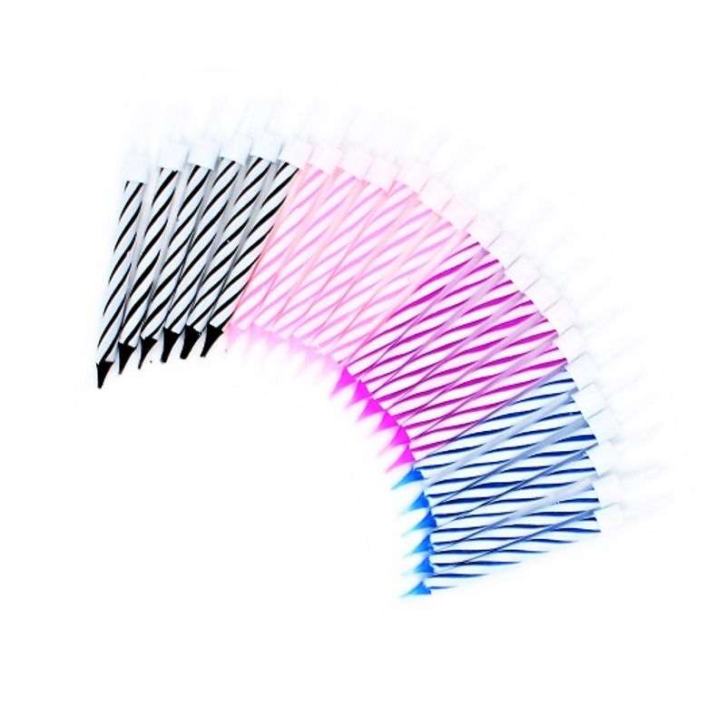 Casa si Gradina - Decoratiuni - Decoratiuni petrecere - Accesorii pentru petrecere - Set 24 lumanari party Albastru-Negru - Infinity.ro