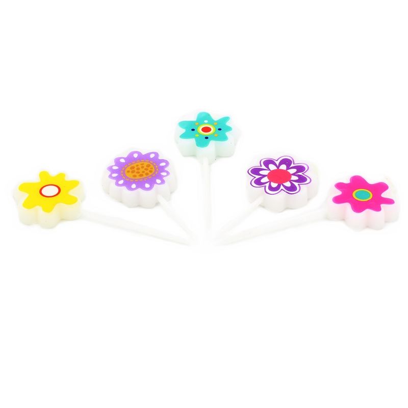 Casa si Gradina - Decoratiuni - Decoratiuni petrecere - Accesorii pentru petrecere - Set 5 lumanari Floricele Multicolor - Infinity.ro