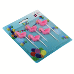 Casa si Gradina - Decoratiuni - Decoratiuni petrecere - Accesorii pentru petrecere - Set 5 lumanari Flamingo Roz - Infinity.ro