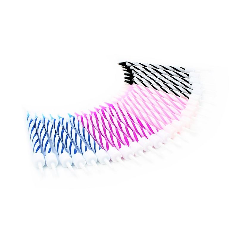 Casa si Gradina - Decoratiuni - Decoratiuni petrecere - Accesorii pentru petrecere - Set 24 lumanari party Albastru-Negru - Infinity.ro