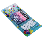 Casa si Gradina - Decoratiuni - Decoratiuni petrecere - Accesorii pentru petrecere - Set 24 lumanari party Albastru-Negru - Infinity.ro