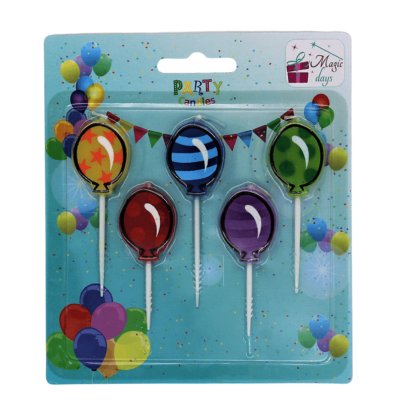 Casa si Gradina - Decoratiuni - Decoratiuni petrecere - Accesorii pentru petrecere - Set 5 lumanari party Baloane 3D - Infinity.ro