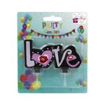 Casa si Gradina - Decoratiuni - Decoratiuni petrecere - Accesorii pentru petrecere - Lumanare mov pentru tort party LOVE - Infinity.ro