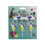 Casa si Gradina - Decoratiuni - Decoratiuni petrecere - Accesorii pentru petrecere - Set 5 lumanari party unicorn curcubeu - Infinity.ro