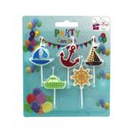Casa si Gradina - Decoratiuni - Decoratiuni petrecere - Accesorii pentru petrecere - Set 5 lumanari party obiecte maritime - Infinity.ro