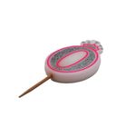 Casa si Gradina - Decoratiuni - Decoratiuni petrecere - Accesorii pentru petrecere - Lumanare aniversara roz glitter cifra 0 - Infinity.ro