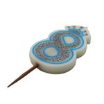 Casa si Gradina - Decoratiuni - Decoratiuni petrecere - Accesorii pentru petrecere - Lumanare aniversara albastra glitter cifra 8 - Infinity.ro