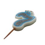 Casa si Gradina - Decoratiuni - Decoratiuni petrecere - Accesorii pentru petrecere - Lumanare aniversara albastra glitter cifra 7 - Infinity.ro