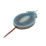 Casa si Gradina - Decoratiuni - Decoratiuni petrecere - Accesorii pentru petrecere - Lumanare aniversara albastra glitter cifra 0 - Infinity.ro