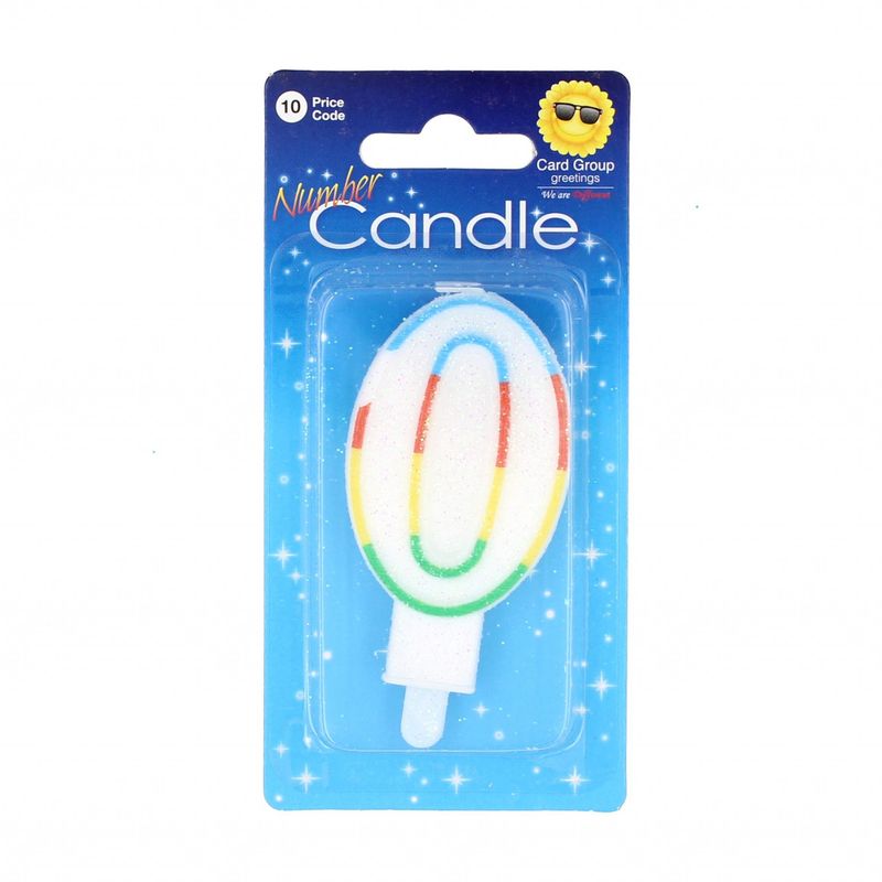 Casa si Gradina - Decoratiuni - Decoratiuni petrecere - Accesorii pentru petrecere - Lumanare aniversara multicolora cifra 0 - Infinity.ro