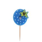 Casa si Gradina - Decoratiuni - Decoratiuni petrecere - Accesorii pentru petrecere - Lumanare aniversara albastra cifra 0 - Infinity.ro