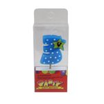 Casa si Gradina - Decoratiuni - Decoratiuni petrecere - Accesorii pentru petrecere - Lumanare aniversara albastra cifra 3 - Infinity.ro