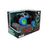 Jucarii, Copii si Bebe - Jucarii si jocuri - Vehicule si jucarii cu telecomanda - Masinute - Camion crazy albastru pull back 15cm - Infinity.ro