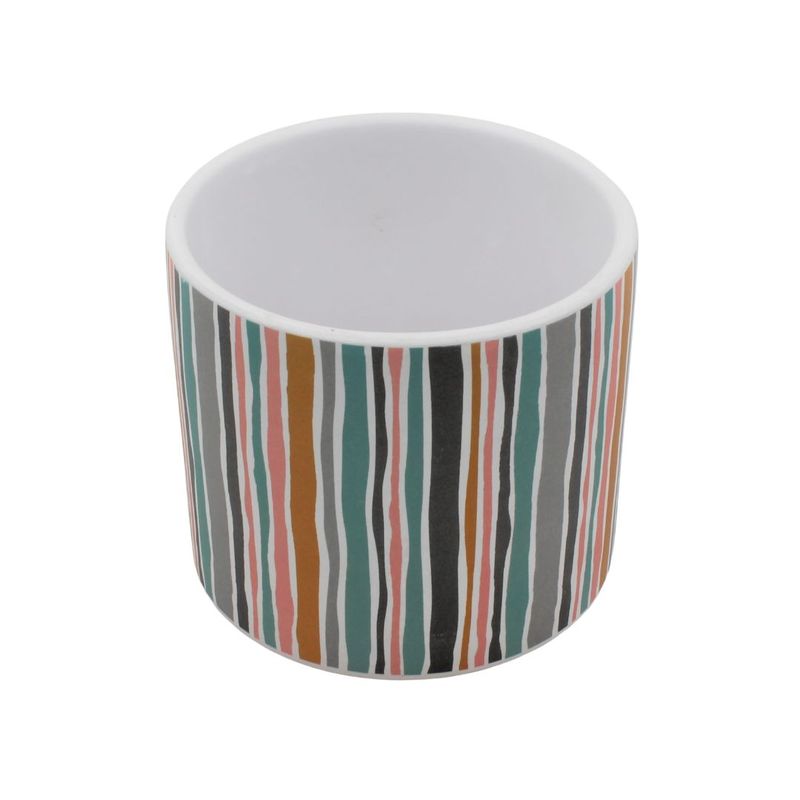 Casa si Gradina - Gradinarit si plante - Plante si ghivece - Ghivece si suporturi - Masca ghiveci ceramica dungulite multicolore 11cm - Infinity.ro