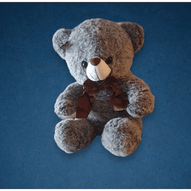 Jucarii, Copii si Bebe - Jucarii si jocuri - Jucarii de plus - Ursulet de plus pufos, gri, 30cm ABYZ - Infinity.ro